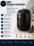 Dreo Humidifier Bedroom Sensor 26dB Quiet Cool Mist Ultrasonic 360° 30H Runtime