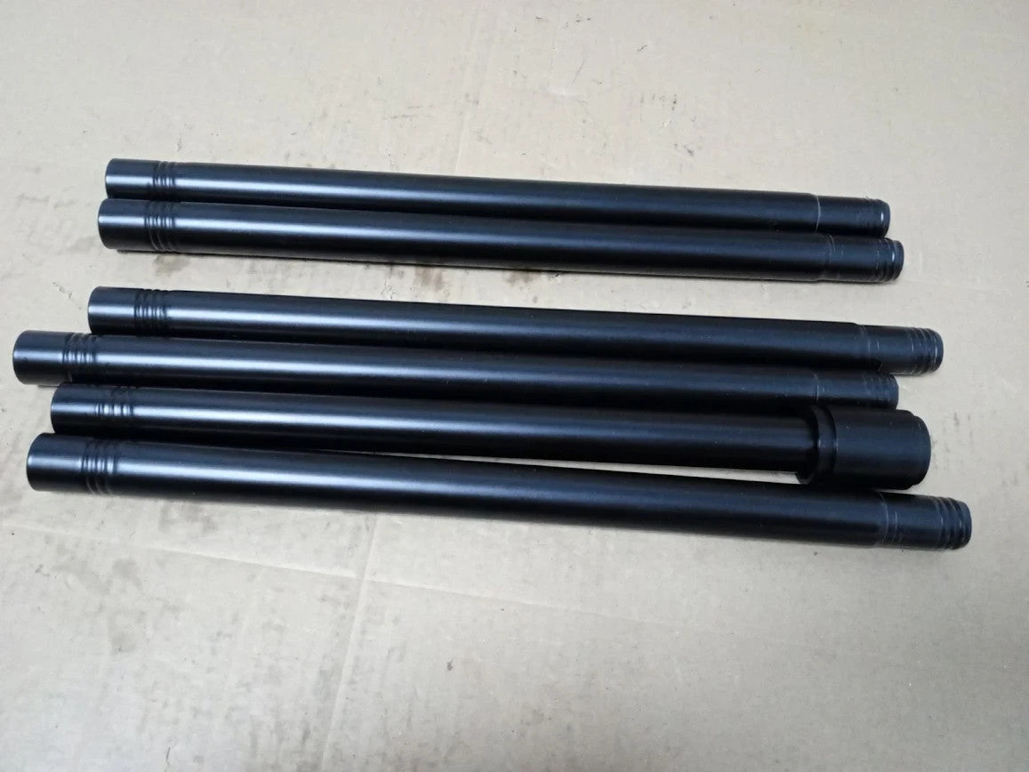 Black Curtain Pole 79-312cm Extendable Curtain Poles Eyelet Curtains 25mm