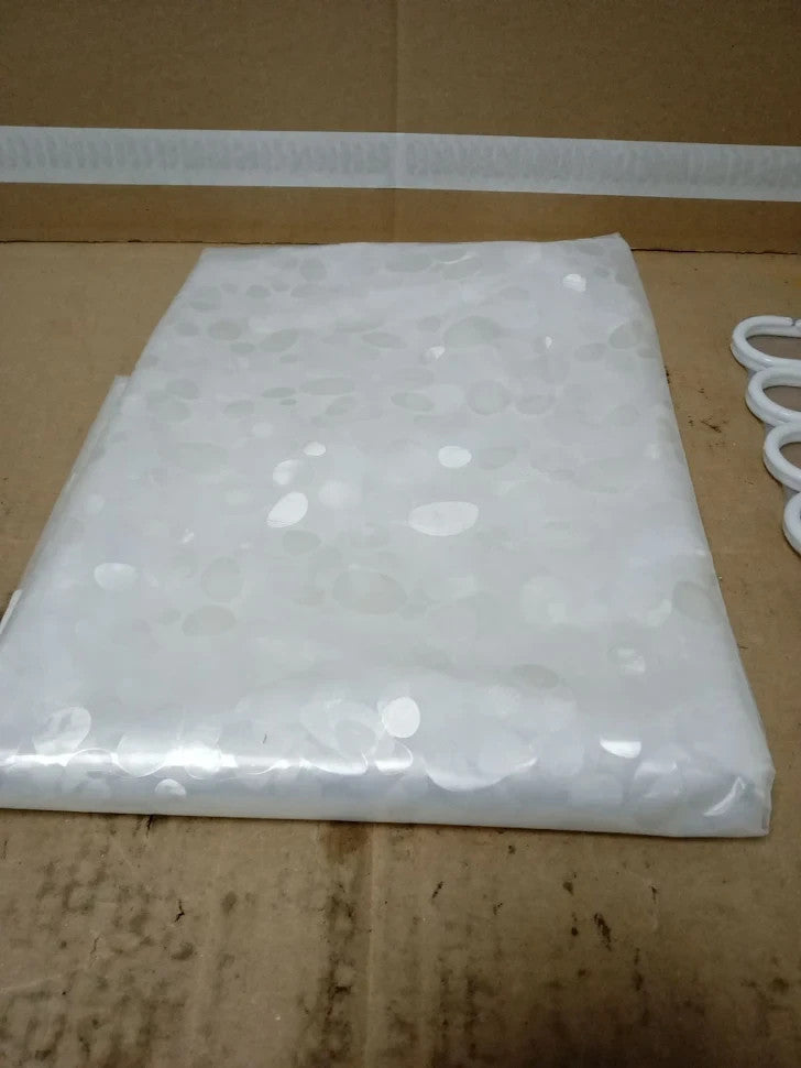 Shower Curtain Bathroom 100% Polyester Waterproof Mould Resistant 180x180cm New