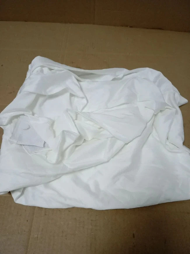 Amfun 4ft Kitchen Spandex Table Cloth Stretch Rectangular White 122x76x76cm