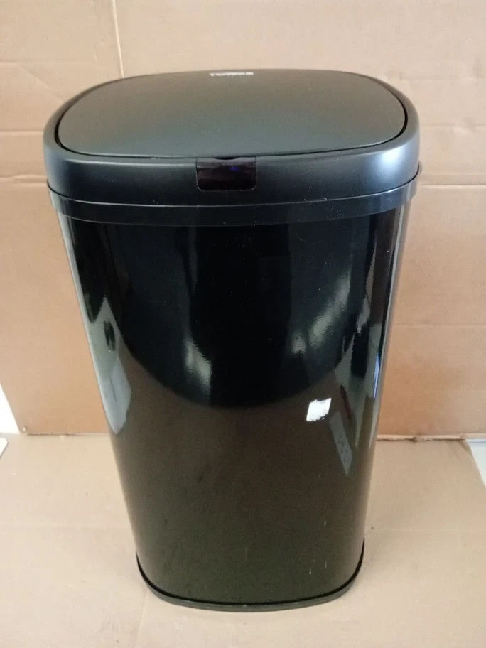 Tower Sensor Sensor Bin 42Litre Made From Steel Black 62x34x25cm