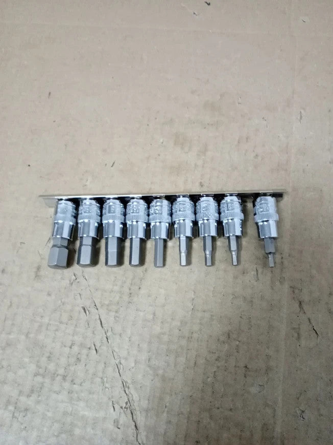 10pc Metric Hex Bit Socket Set 1/2in Drive Allen Key Socket New