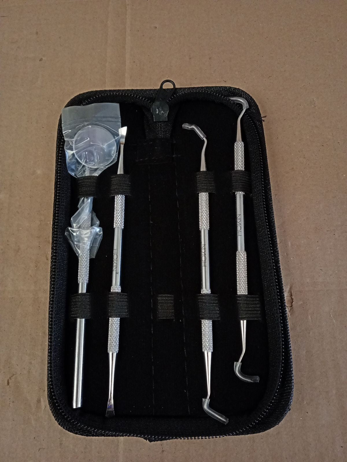 HOKIN Plaque Remover Teeth Cleaning Tool 4 Pieces Dental Care Kit Tooth Filling
