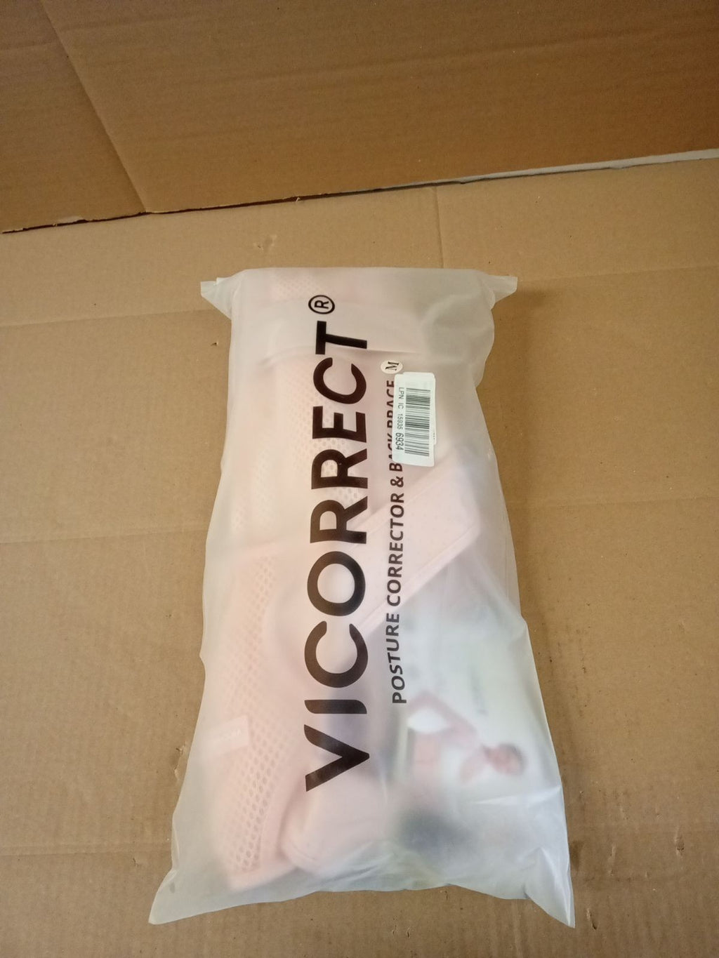 Vicorrect Posture Corrector Women Men Back Brace Support Pink Medium New