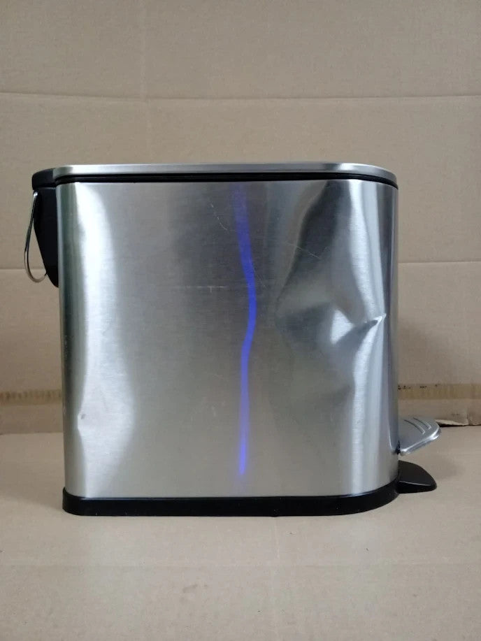 Beldray 5L Pedal Bin Stainless Steel Soft Close Office Bathroom Kitchen Silver
