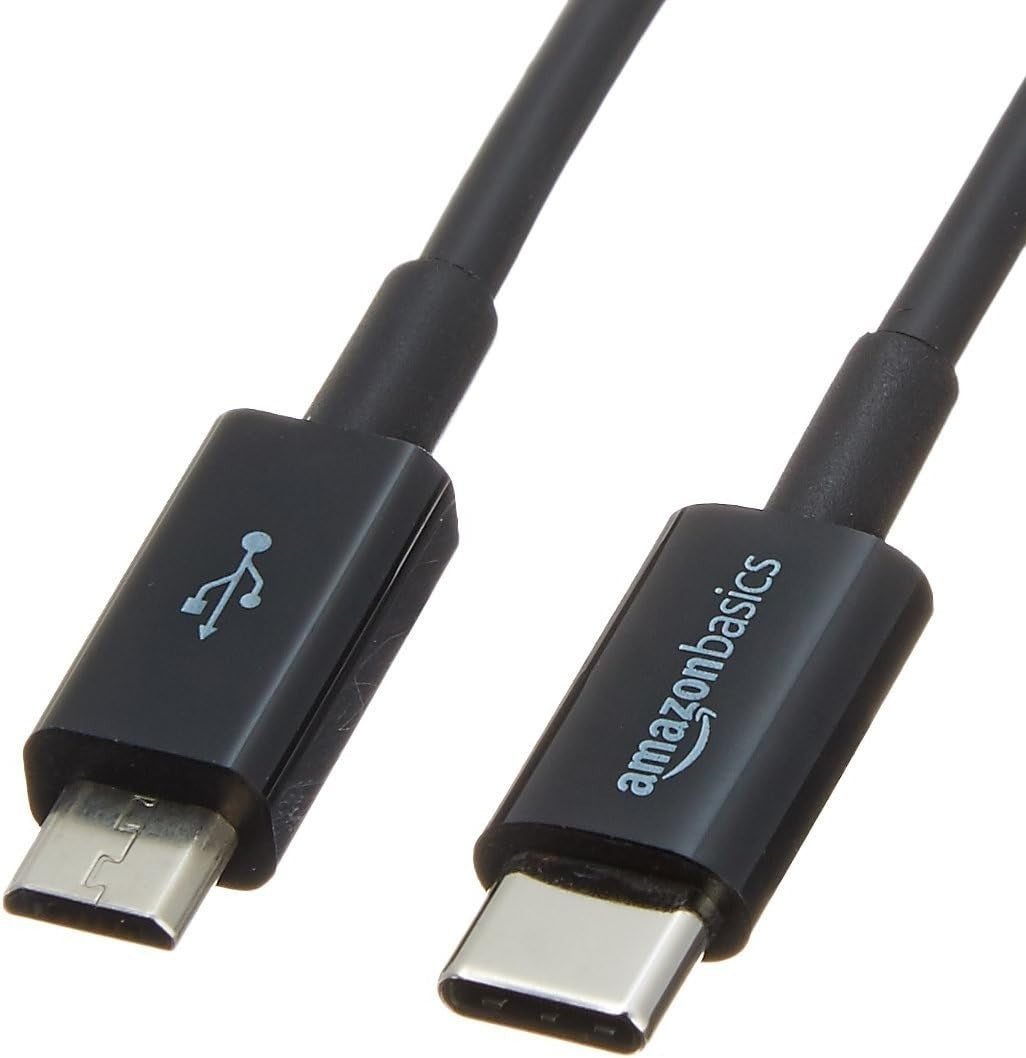 Amazon Basics USB C to Micro USB 2.0 Cable 0.9m iPhone 17 iPhone 17Pro Black New