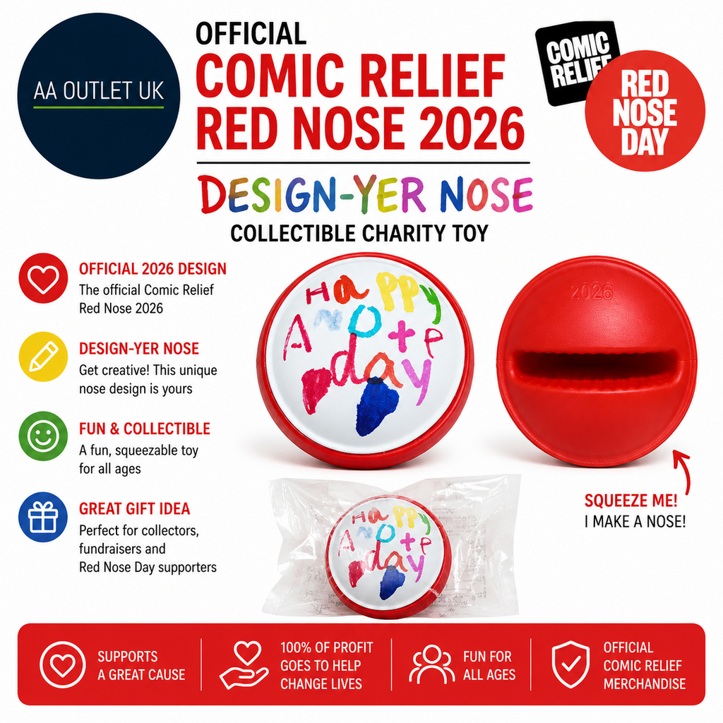Official Comic Relief Red Nose 2026 Design Yer Nose Collectible Charity Toy