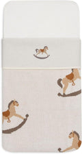 Jollein Bed Sheet Cradle Nostalgic Ride 75x100cm Baby Cradle 100% Cotton New