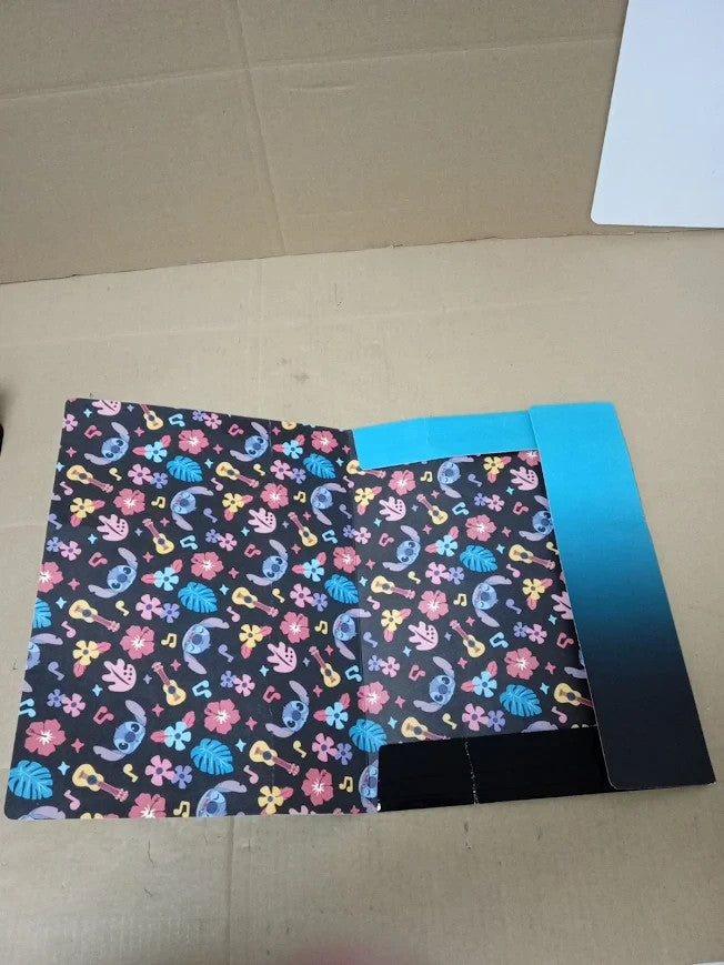 Disney Stitch Folder Elastic Band Children School File Colourful A4 New