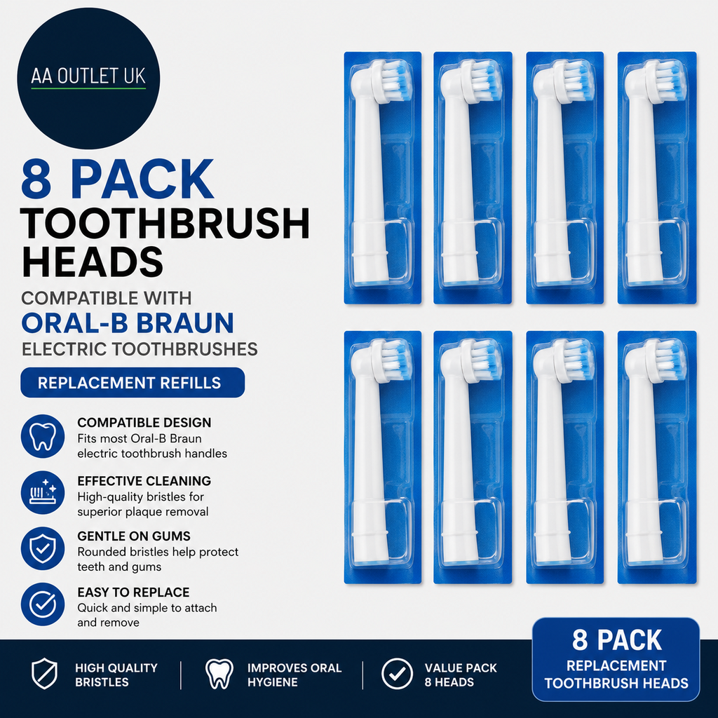 Pack Toothbrush Heads Compatible Oral B Braun Electric Replace 8pc New