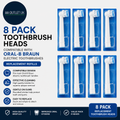 Pack Toothbrush Heads Compatible Oral B Braun Electric Replace 8pc New