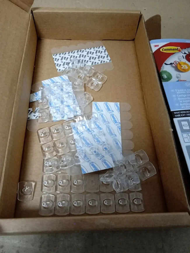 Command Clear Decorating Clips Value Pack Transparent Small Adhesive Strip New