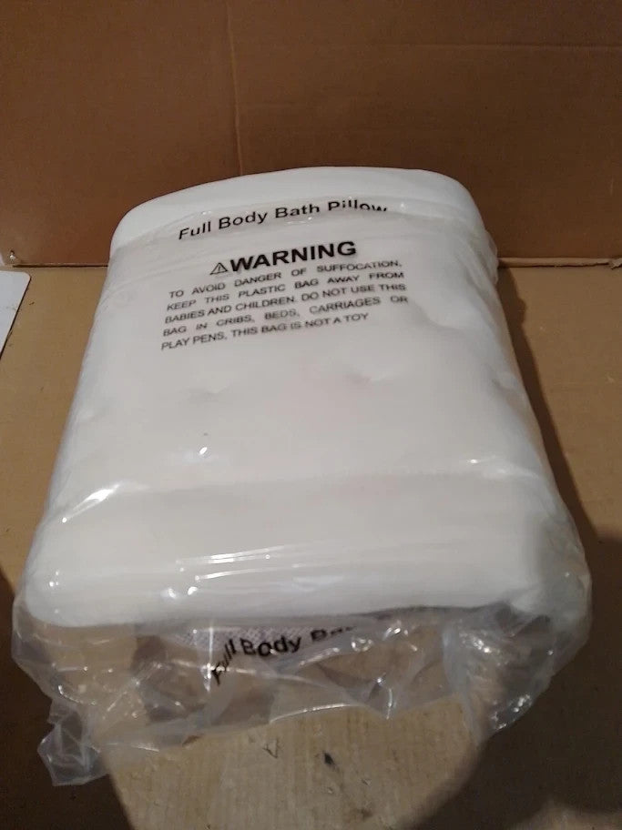 Full Body Bath Pillow Bathtub Thick Cushion Luxury Headrest White 150x41cm New