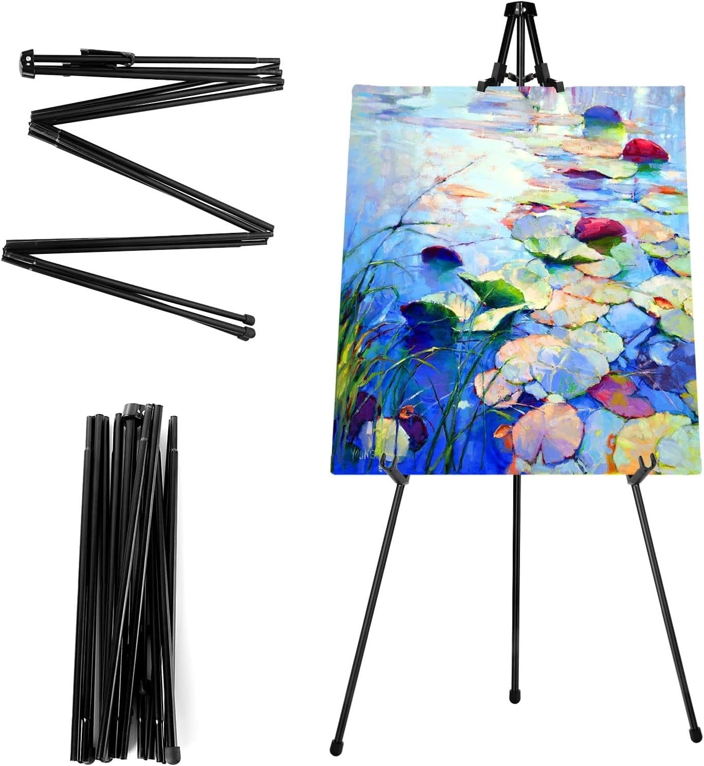 ASelected Display Easel Stand Wedding Sign Portable Folding 160cm Black New
