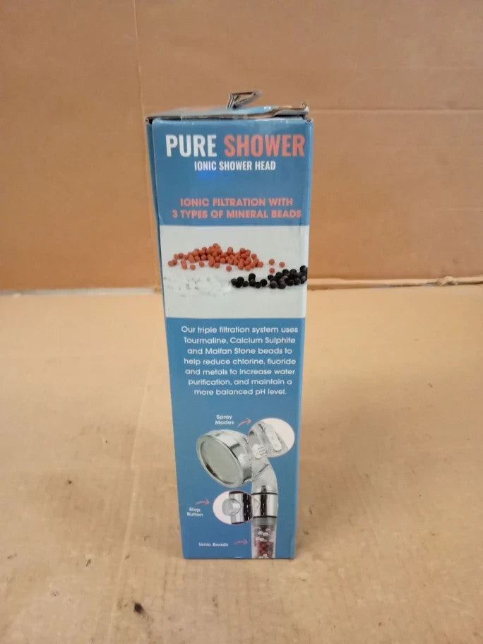 JML 3 Function Pure Ionic Shower Head 3 Spray Mode Universal Chrome New