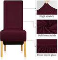 Leorate Dining Chair Covers Stretch Spandex Protector Roll Top High Back New