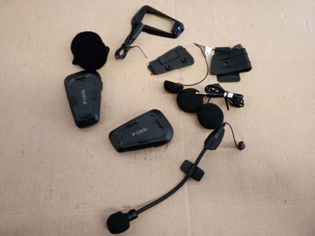 Cardo Spirit Motorcycle Bluetooth Intercom Headset Dual Pack Wireless Black