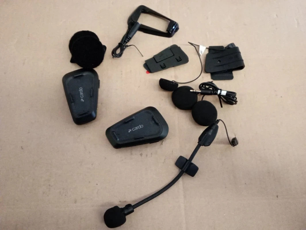 Cardo Spirit Motorcycle Bluetooth Intercom Headset Dual Pack Wireless Black
