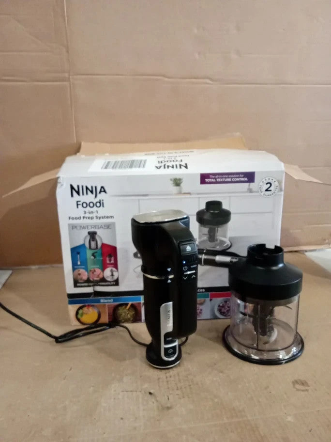 Ninja Foodi 3In1 Hand Blender Mixer Chopper Food Processor With Attachments New