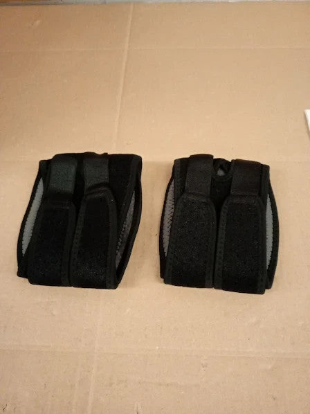 Rucudim Knee Brace 2pcs Adjustable Support Sleeves Men Woman XXS Black New