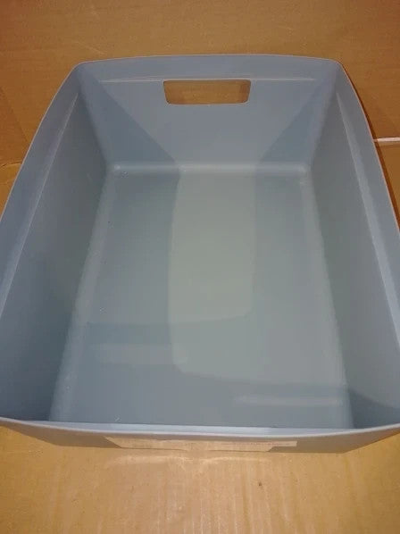 Idea Home Flexistore Storage Box 19L Durable Organizer Lid Handles Denim Blue