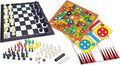Lexibook 8in1 Board Games Set Chess Ludo Backgammon Family Design JGM800 New