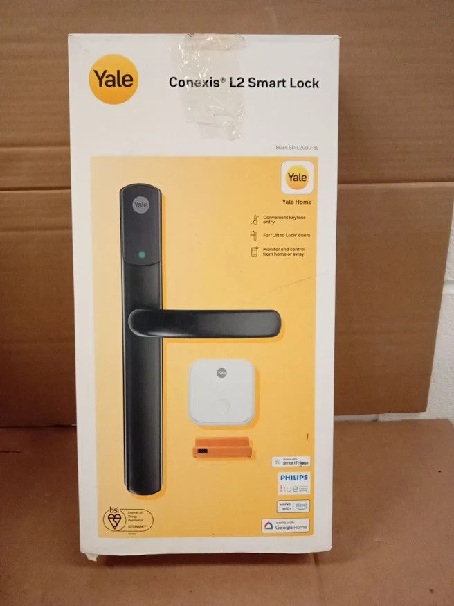 Yale Conexis L2 Smart Door Lock Keyless Alexa Google Black Durable Design