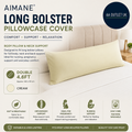 Aimane Long Bolster Pillowcase Cover Body Pillow Neck Support 4.6FT Cream