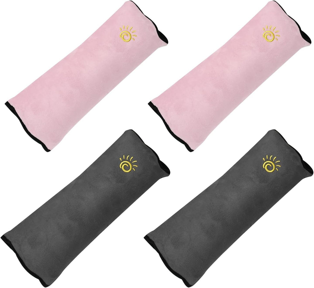 4 Pieces Child Car Seat Belt Pad Pillow  Infant 28x12x9cm Black Pink New