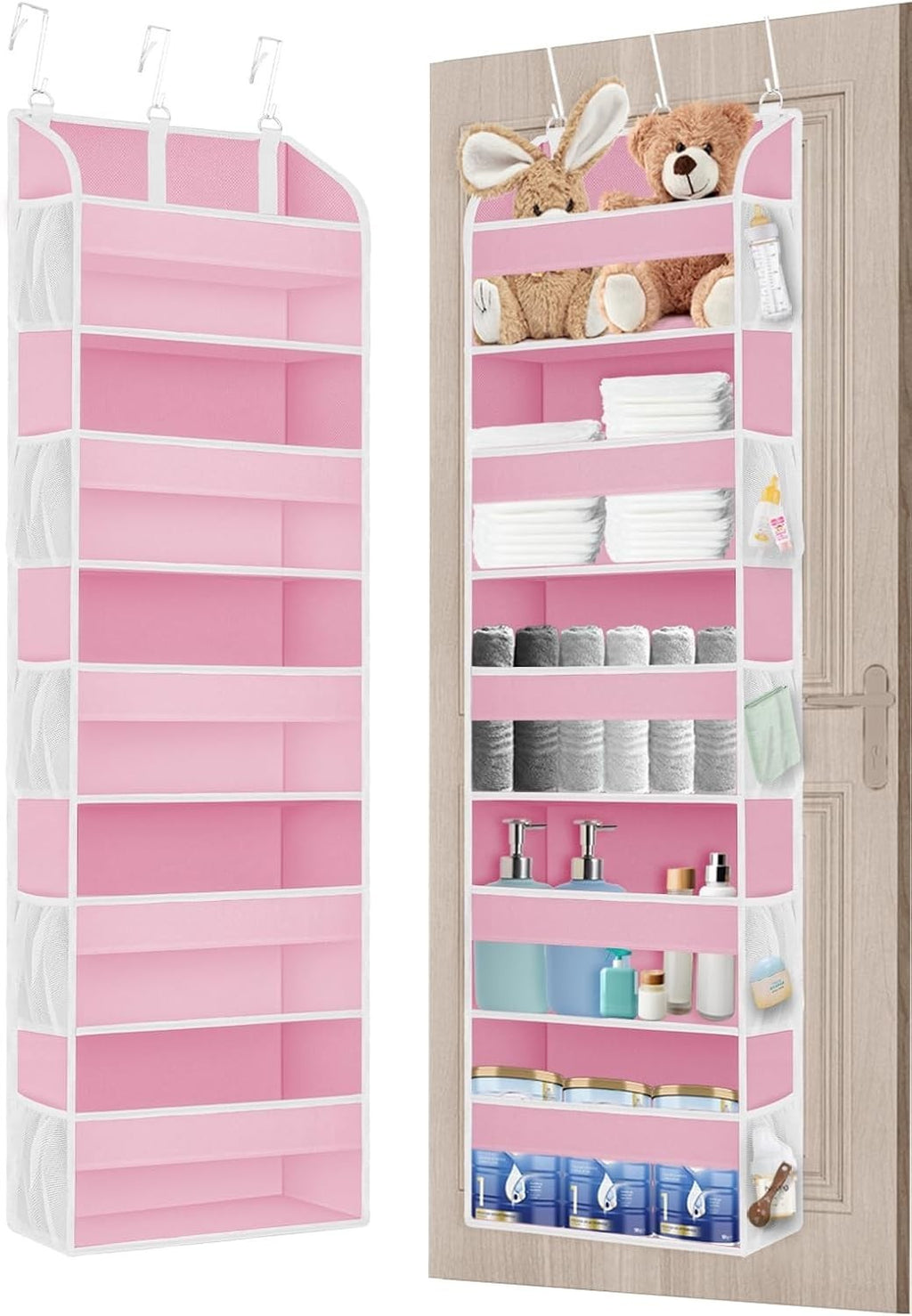 Tahavice Baby Over Door Storage 5 Pockets Hanging Storage 6.5x15x55in New