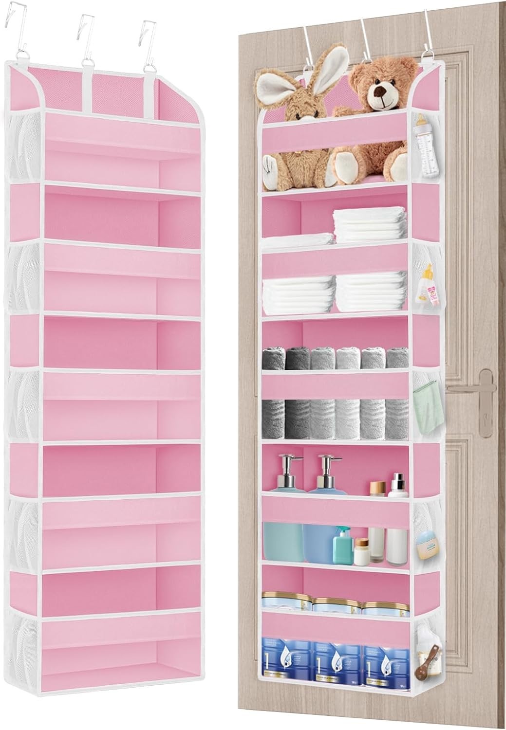 Tahavice Baby Over Door Storage 5 Pockets Hanging Storage 6.5x15x55in New