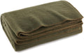 Everone Olive Drab 80% Wool Fire Retardant Blanket 66x90in Durable Minimalist