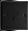 Bg Electrical Single Wall Light Switch 2Way Raised Slim Profile Matt Black New