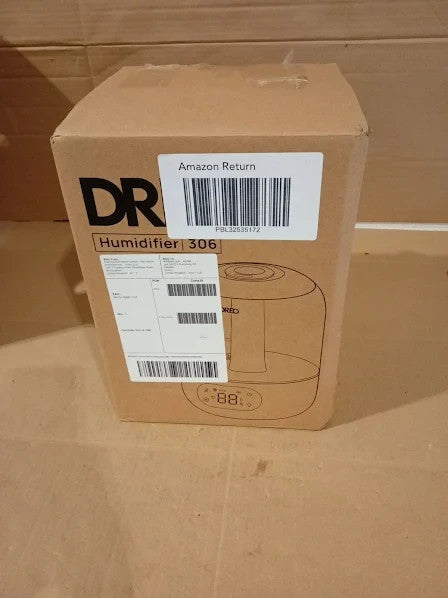 Dreo Humidifier Sensor 26dB Quiet Cool Mist Ultrasonic 3L 7.68x7.68x10.23in New