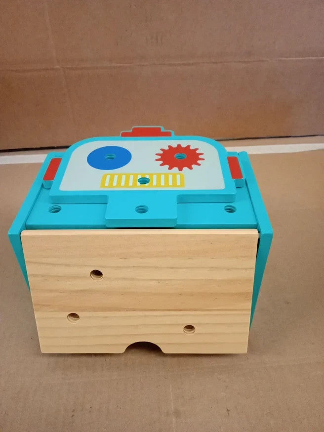 Lehoo Castle Wooden Robot Kids Tool Set Montessori Educational Toy Ages 2-4 New