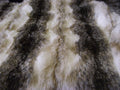 Luxury Animal Faux Fur Fabric Material Brown White Wolf 1mtr 150cmx100cm New