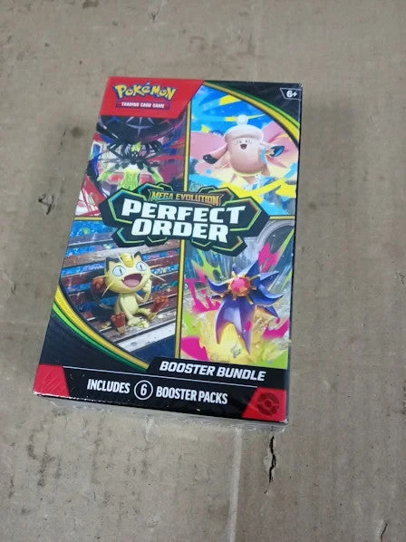 Pokemon TCG Mega Evolution Perfect Order Bundle 6 Booster Packs 6+ Opened Used