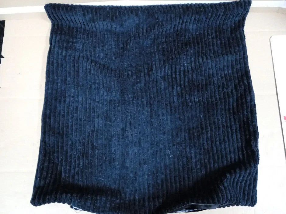 Artscope Corduroy Cushion Cover 60x60cm Black Soft Throw Pillow Case Sofa