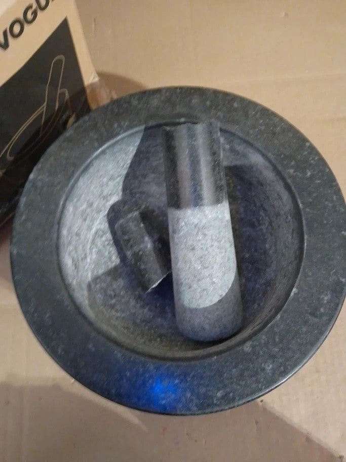 Vogue Granite Pestle Mortar Black 203mm Professional Home Use GG016
