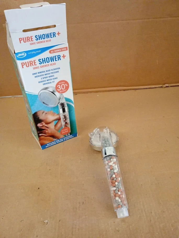 Jml 3 Function Pure Shower Head Easy Clean Chrome New