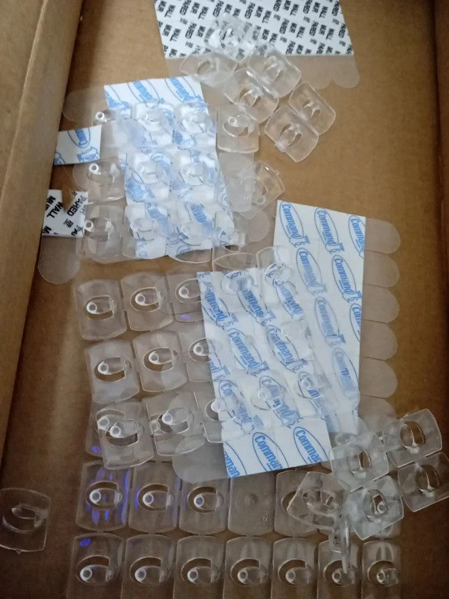 Command Clear Decorating Clips Value Pack Transparent Small Adhesive Strip New