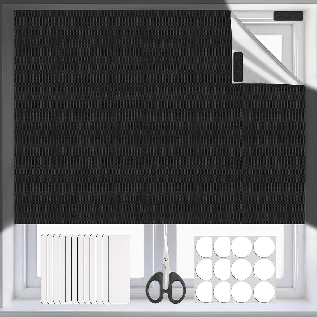 Portable Blackout Blinds 300x145cm 100% Material No Drill Stick On Window