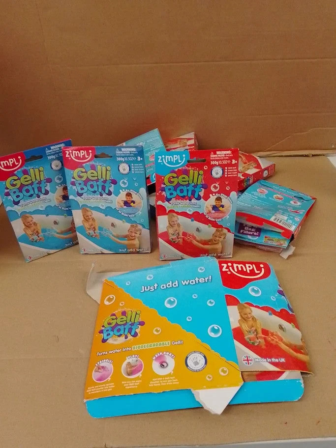 Zimpli Gelli Baff Bundle Pack Blue Red Magically Tuns Water Thick 3+ New