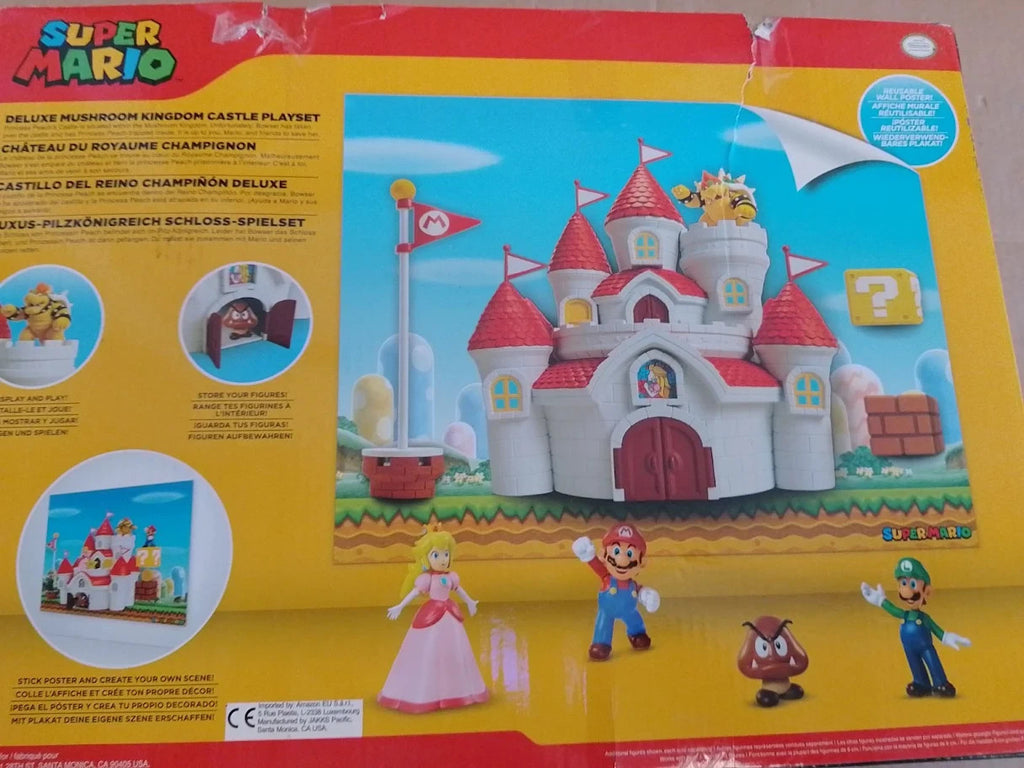 Nintendo Mushroom Kingdom Castle Playset Officially Licensed Jakks Pacific 3+