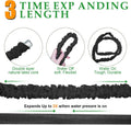 Expandable Garden Black Hose 100ft Flexible 3/4 1/2in Solid Brass Fittings New