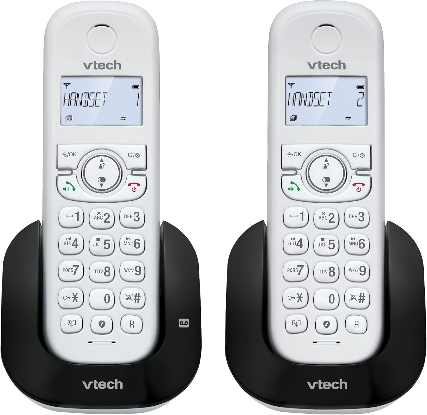 VTech CS1551 DECT Cordless Phone Answering Machine Call Block 2 Handsets New