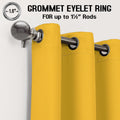 Rayyanlinen Blackout Thermal Eyelet Ring Top Pair Curtains 137.2x167.6cm New