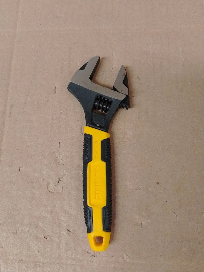 Stanley 090947 6in MaxSteel Adjustable Wrench Black One New
