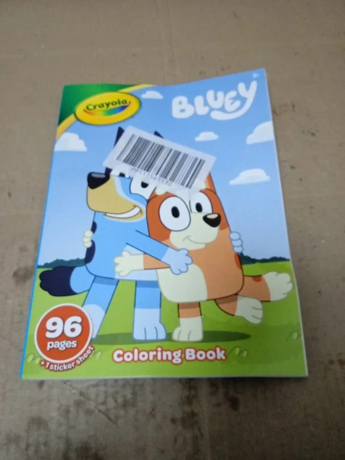 Crayola Colouring Book Bluey 96 Pages Bluey Colouring Fun Sticker Sheet 3+ New