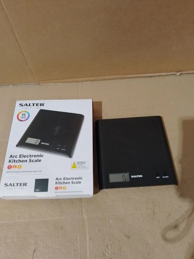Salter 1066 BKDR15 Arc Electronic Kitchen Scale With Abs Platform Precision Lcd